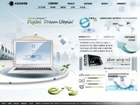 韩国电子产品网页模板设计 融合科技感与简洁美学的视觉呈现